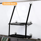 Double-layer Velvet Cat Suspension Bed with Suction Cups - 20kg Capacity