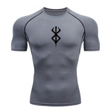 Men's Quick Dry Compression Shirt Short Sleeve Gym Workout T-Shirt