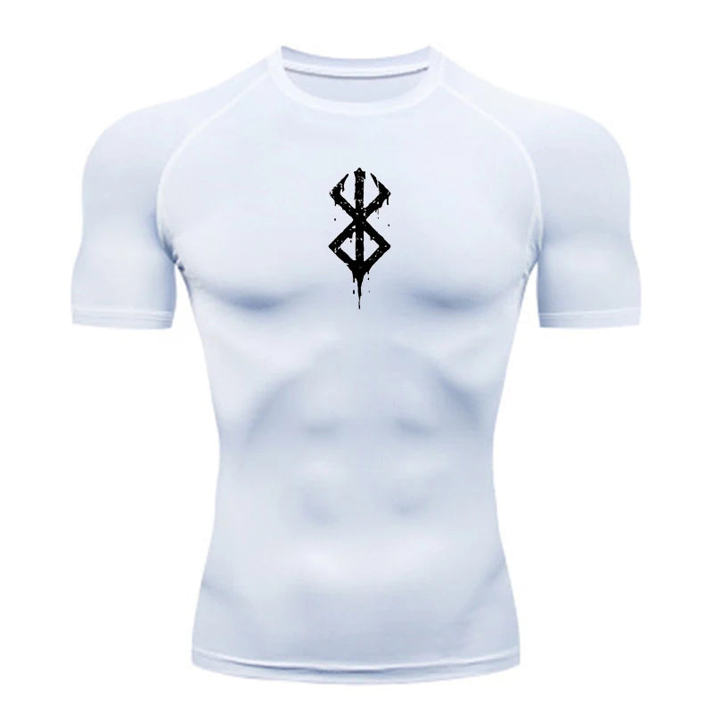 Men's Quick Dry Compression Shirt Short Sleeve Gym Workout T-Shirt