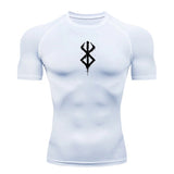 Men's Quick Dry Compression Shirt Short Sleeve Gym Workout T-Shirt