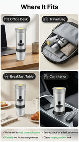 Portable Espresso Coffee Maker 3-in-1 for Car & Home Travel Use