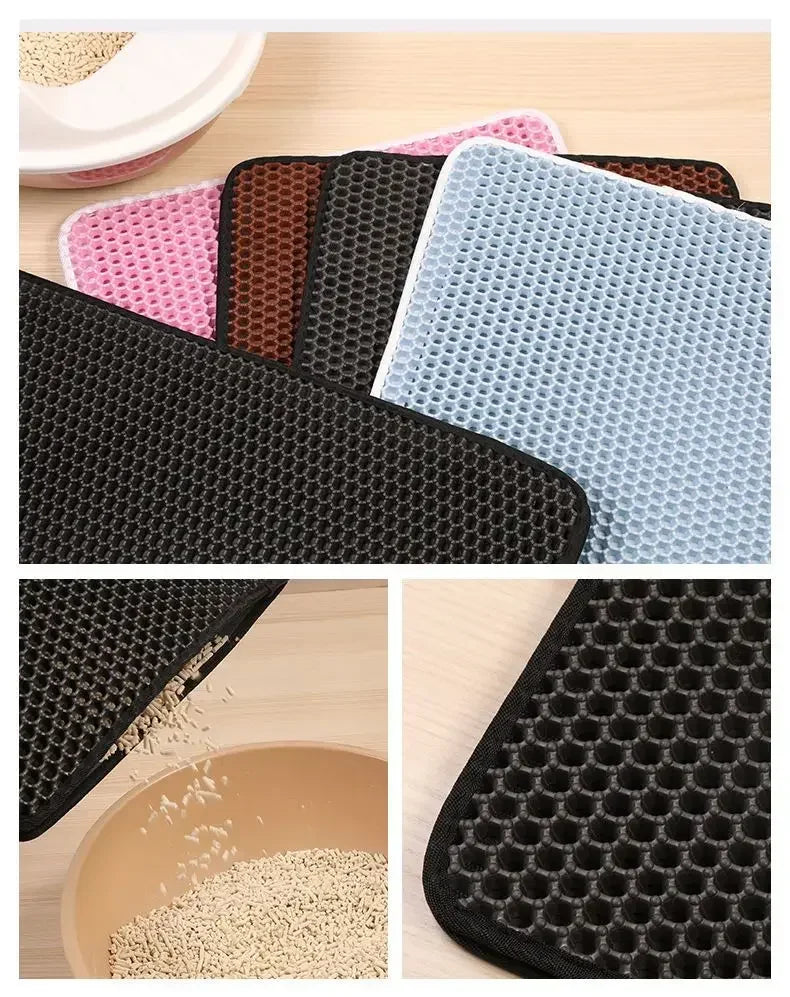 Cat Litter Mat Double Layer Waterproof Non-Slip Washable 15" Pad