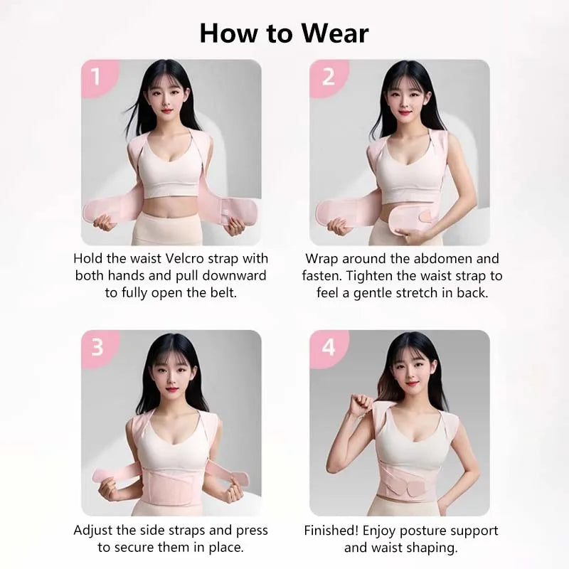Adjustable Back Support Belt | Unisex Posture Support Brace