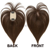 Human Hair Toppers 5x9cm Base Net 20cm Natural Look Hairpiece