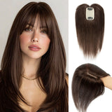 Natural Human Hair Toppers for Women, Silk Base, 5x9cm, Daily Use