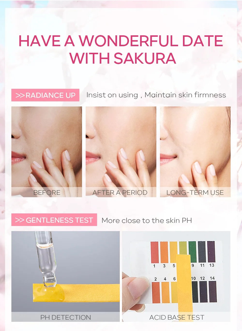 Laikou Sakura Brightening Face Essence 17ml - Moisturizing & Firming