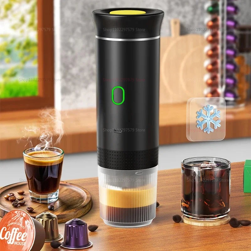 Portable Espresso Coffee Maker 3-in-1 for Car & Home Travel Use