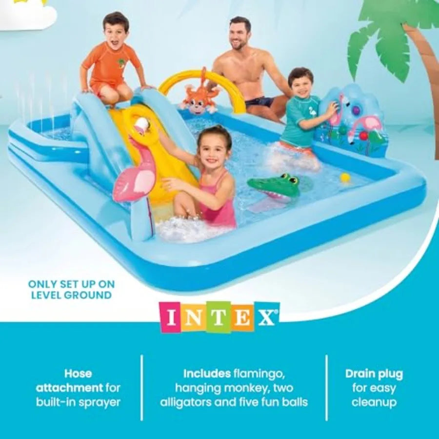 Inflatable Jungle Adventure Water Slide for Kids, 96 x 78 x 28 Inches