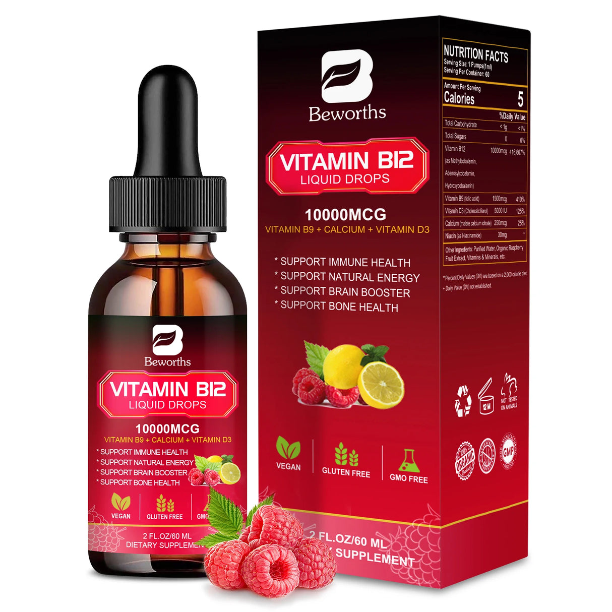 Vitamin B12 Drops, 1 oz, Convenient Format for Daily Routines