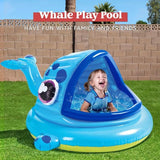 Inflatable Whale Baby Pool Tent for Kids - Toddler Swimming Pool