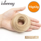 Messy Human Hair Buns Hairpieces in Natural Colors, 15g Each