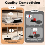 3-in-1 Long-Handled Broom and Dustpan Set for Home Office School Dorm