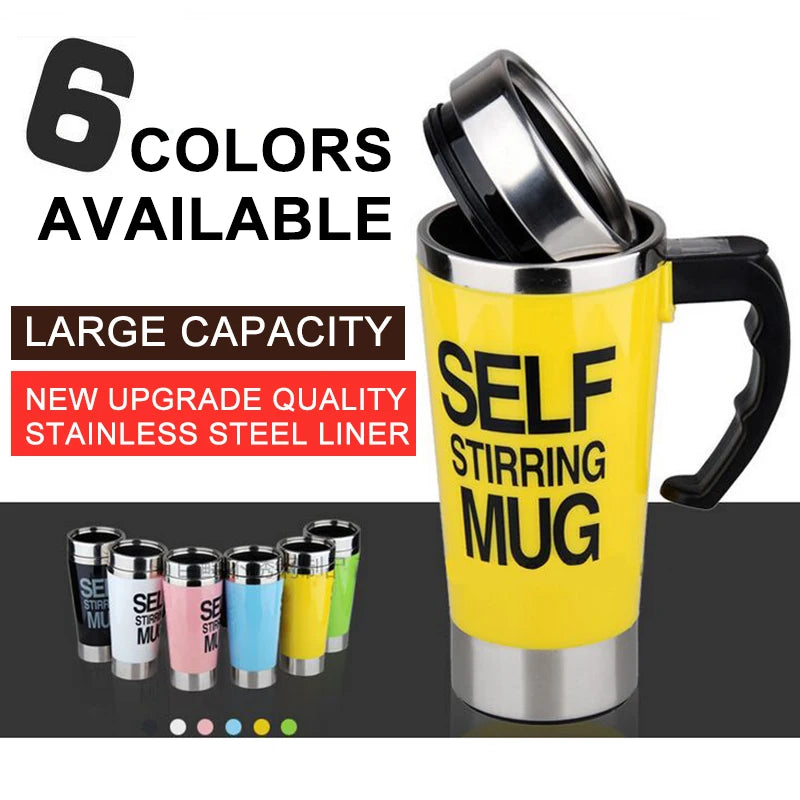 Automatic Stirring Electric Mixing Cup 450ML Stainless Steel Insulated Mug