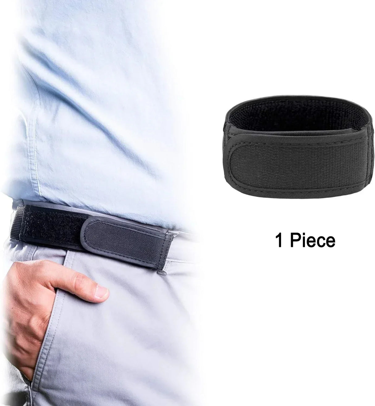 Buckle-Free Elastic Belts for Men - 2pc Comfortable Stylish Waist Belts