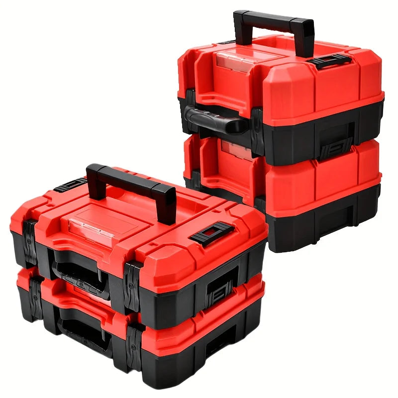 Stackable Tool Organizer Box Durable Plastic Storage Bin for Garage Workshop
