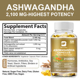 Ashwagandha Root Extract Capsules for Daily Routines, 60 Count