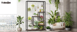Tribesigns 5-Tier Tall Indoor Plant Stand with 10 Hanging Hooks, 70.9 Inches