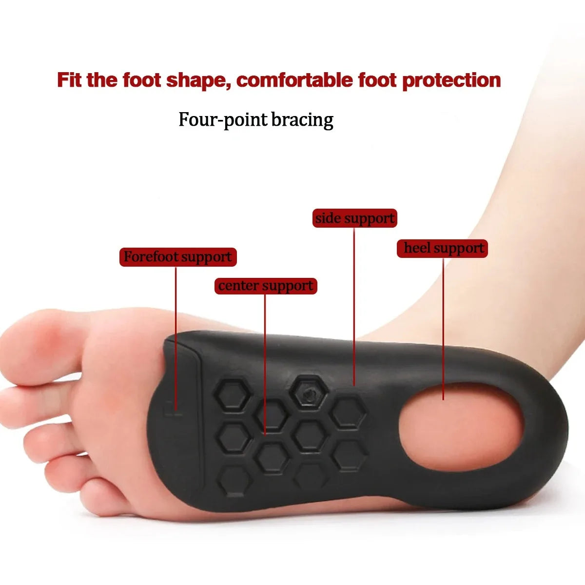 Arch Support Insoles 2-Pack – Half Orthotics for Running & Work Shoes