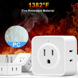 5 Way Multi Plug Outlet Extender, Wall Outlet Expander for Home & Travel