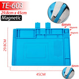 Soldering Station Mat Silicone Heat Resistant 932°F Anti-Static Magnetic Mat