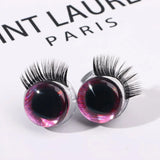 3D Glitter Doll Safety Eyes 20MM with Eyelash for Crochet Toys 1 Pair