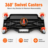 Rolling Knee Protection Pad with 5 Wheels and Tool Tray for Maintenance