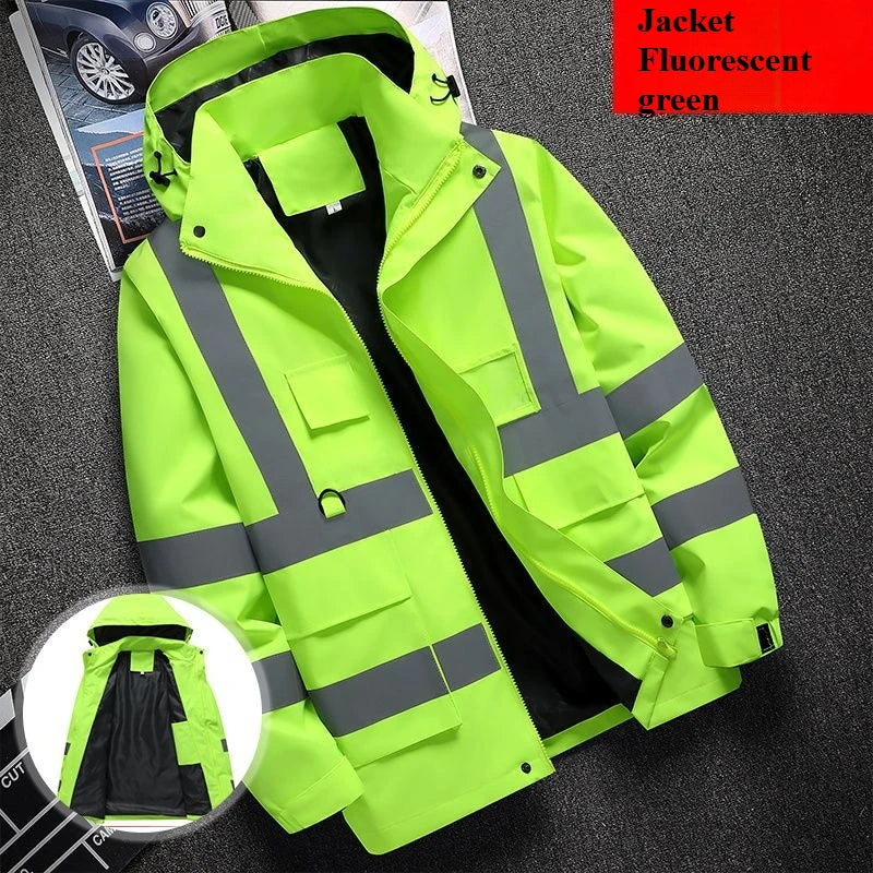 Men's Workwear Jacket Waterproof Windproof Reflective Outdoor Construction