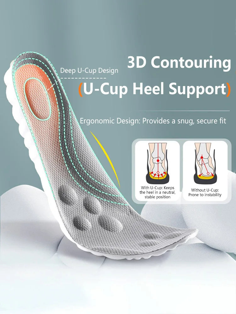 Latex Sport Insoles Orthotic Arch Support Cushion Pads for Shoes