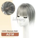 Human Hair Toppers 5x9cm Base Net 20cm Natural Look Hairpiece