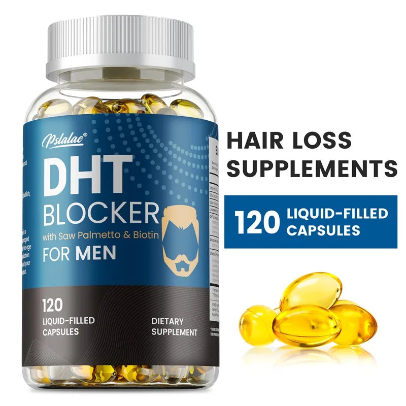 DHT Blockers for Men - Saw Palmetto & Biotin for Hair Growth Support