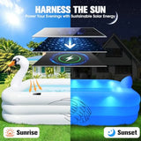 Inflatable Swan Pool for Adults with Lights, Large Blow Up Pool