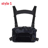 Camo Fishing Vest Bag Utility Tackle Chest Pack for Outdoor Activities