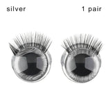 3D Glitter Doll Safety Eyes 20MM with Eyelash for Crochet Toys 1 Pair
