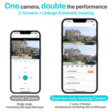 4K HD Wifi PTZ Camera 8MP Dual Lens Outdoor AI Auto Tracking Surveillance