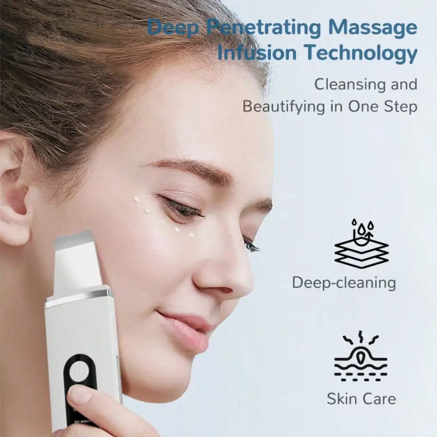 USB Rechargeable Ultrasonic Skin Cleaning Tool with 4 Modes