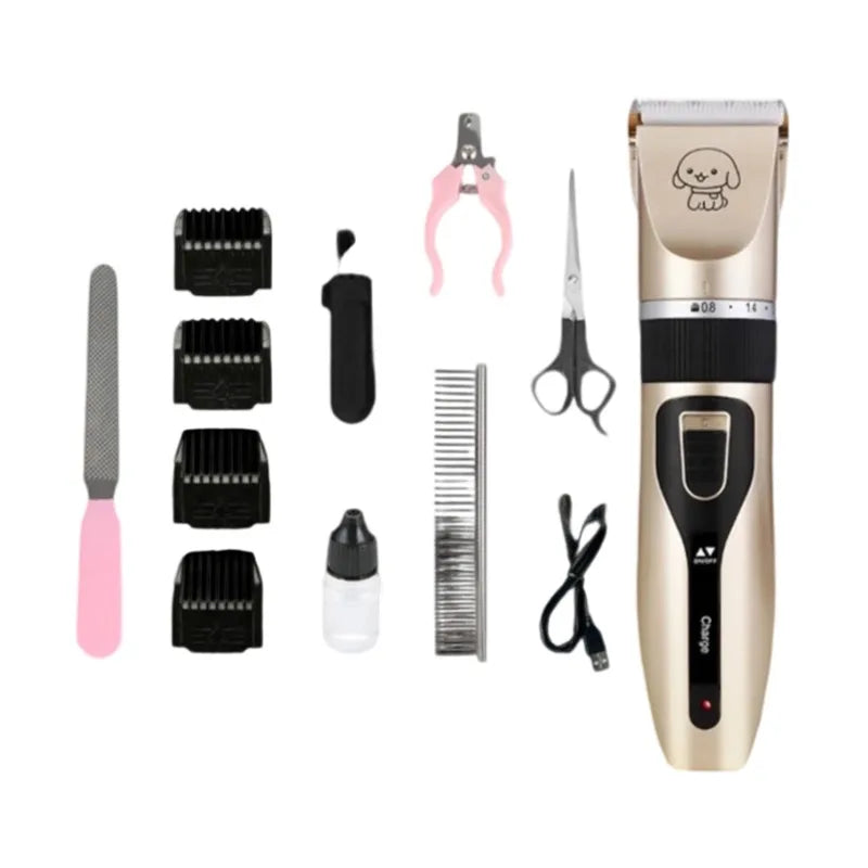 Veterinary Grooming Clipper Kit - Heavy-Duty Pet Hair Trimmer for Clinics