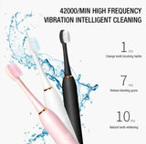 Sonic Electric Toothbrush IPX7 Waterproof USB Rechargeable 6 Modes