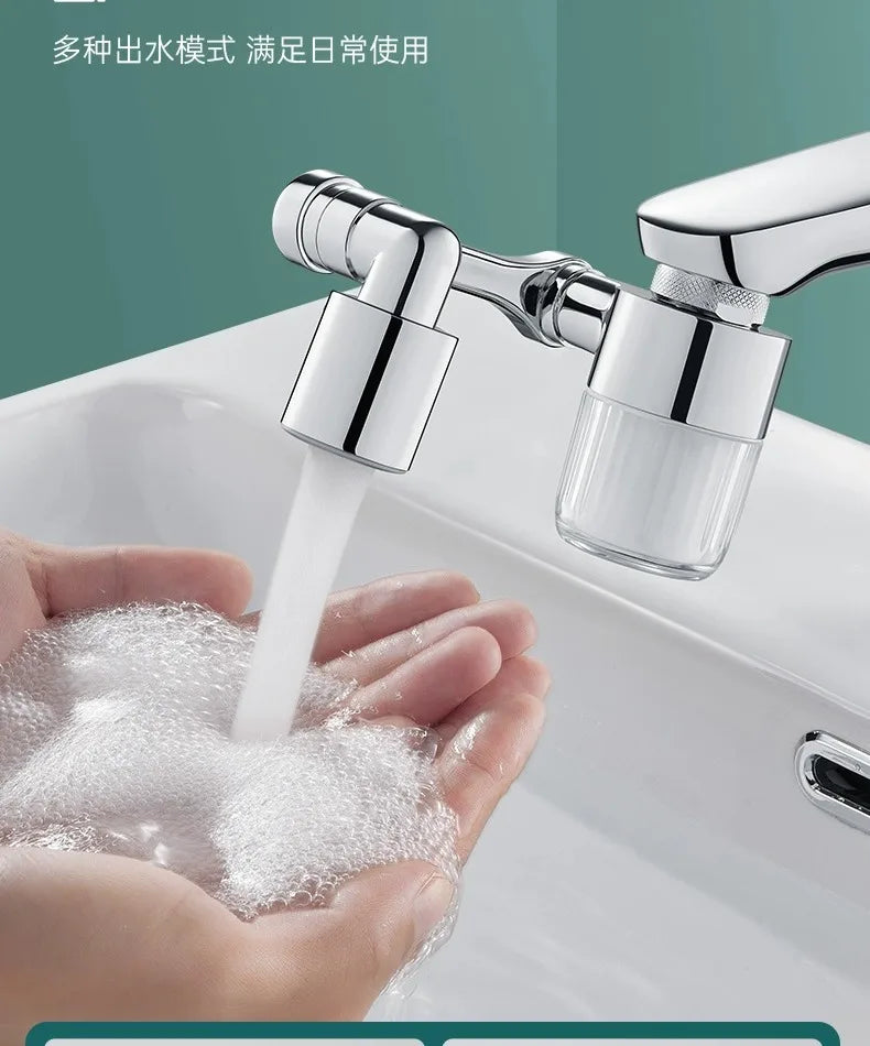 Metal Faucet Extender with Filter and 2 Modes, Swivel Sprayer Head