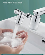 Metal Faucet Extender with Filter and 2 Modes, Swivel Sprayer Head