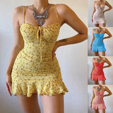 Women's Floral Camisole Dress - Summer Casual Skirt - Comfortable Fit