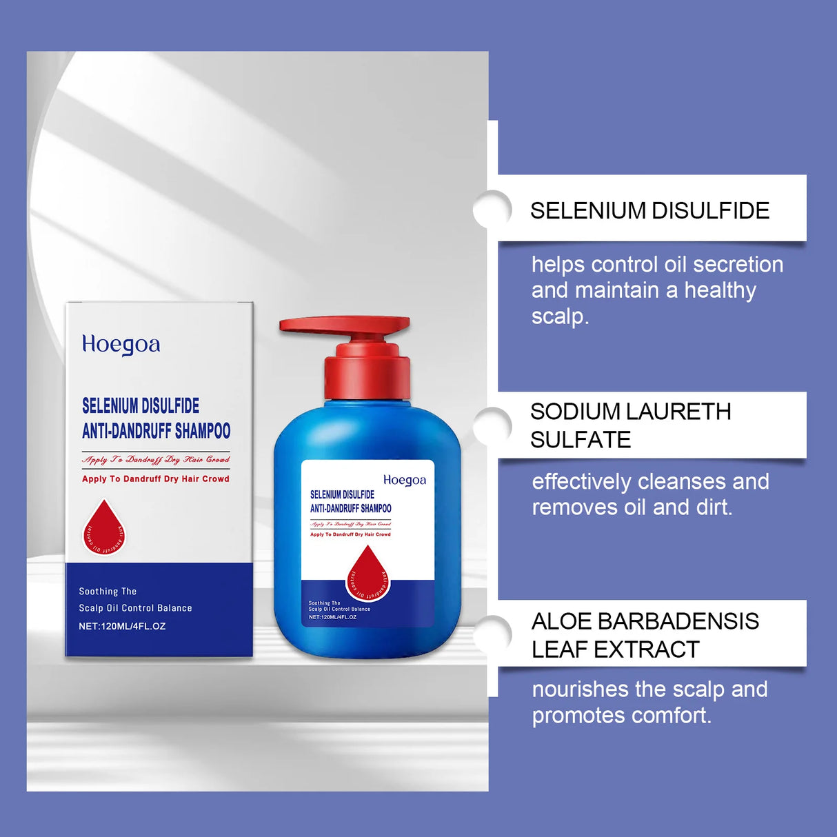 Selenium Sulfide Shampoo 8oz Deep Cleansing Dandruff Treatment