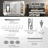 Outdoor Stainless Steel Survival Tool Card for Fishing & Camping