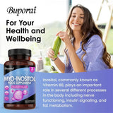Myo-Inositol Supplement for Hormonal Balance & Ovarian Health - 120 Capsules