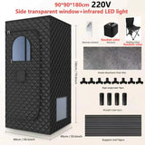 Portable Infrared Sauna Box with Remote Control - Foldable Sweat Room