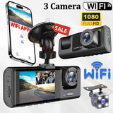 1080P Dash Cam WiFi Front & Rear Camera with Night Vision for Cars