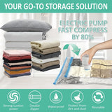 Vacuum Storage Bags with Electric Pump, 20 Pack for Clothes and Bedding