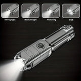 Powerful Rechargeable LED Flashlight 100,000 Lumen Waterproof Tactical Torch