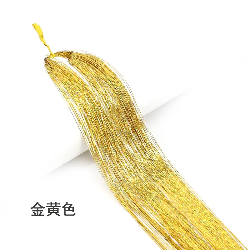 Rainbow Hair Tinsel Kit - Colorful Glitter Extensions for Braiding - 66 Strands