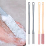 Silicone Shower Foot Brush with Long Handle - Toe Cleaning Scrubber
