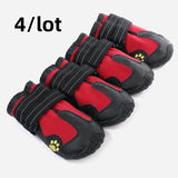 Waterproof Dog Boots Warm Snow 4pcs Set Reflective Anti-Slip for Medium Large Dogs